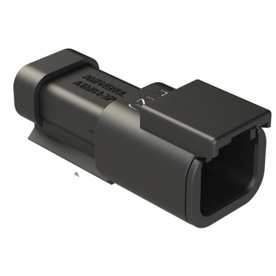 2-Way Receptacle, A key, 120 OHM Resistor, Black
