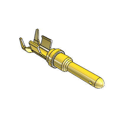 Male Contact, Standard Pin, Gold-Plated or Nickel-Plated