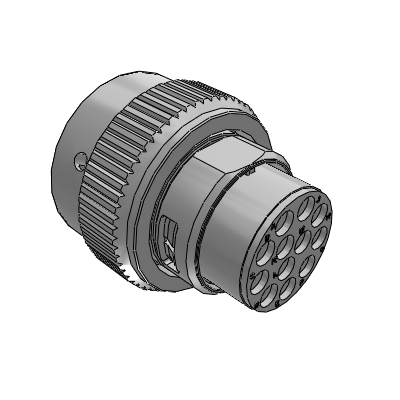ECOMATE, Plug, 12 Position, Male, Shell Size 14, with Silicone Seal, IP69K