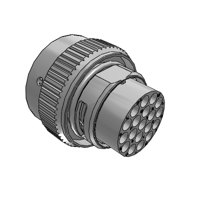 ECOMATE, Plug, 19 Position, Male, Shell Size 16, with Silicone Seal, IP69K
