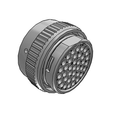 ECOMATE, Plug, 38 Position, Female, Shell Size 22, with Silicone Seal, IP69K