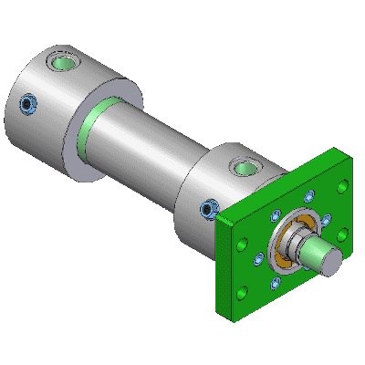 Rectangular flange, header