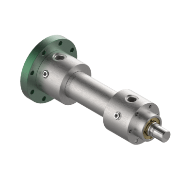 Round flange, in back