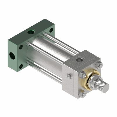 Rectangular flange, bottom side