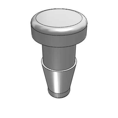5/32 Barbed Fitting Plug, Polypropylene, Natural