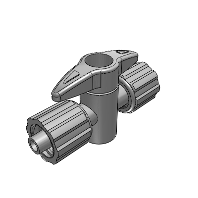 Locking Male x Female 1-Way Stopcock, Gamma Stable Polycarbonate, Natural