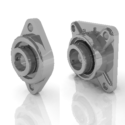 Square flange units