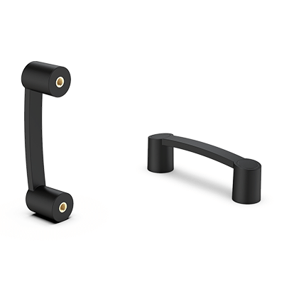 Bügelgriffe mit Sacklochgewinde und Abdeckkappen