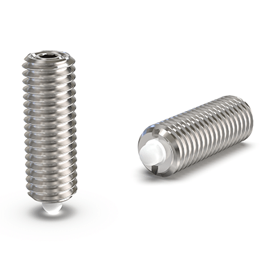 Ball and spring index plungers with POM pin, stainless steel quality