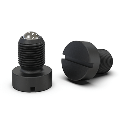 Ball and spring index plungers with collar and ball, slot gear, steel quality