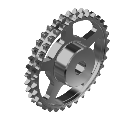 Duplex cast iron sprockets