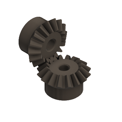 Concial straight toothed gears-Thermoplastic material