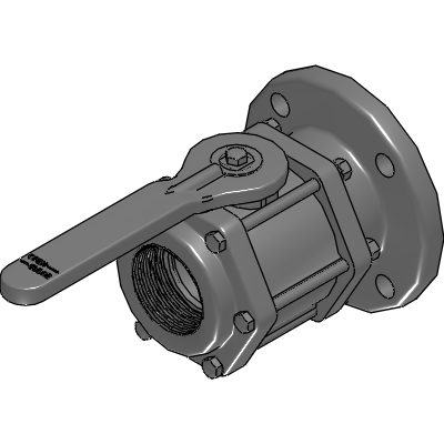 Bee Valve 3 Standard Port, w4-Bolt 3 ANSI flange both ends - PN 4011M-20 Industrial Valves