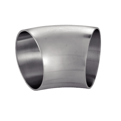 45° satin polished bend  - Stainless steel 304 - 316L