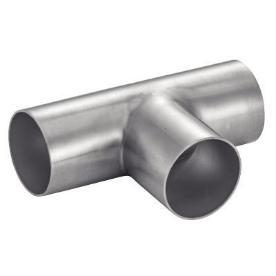 Satin polished equal tee - Stainless steel 304 - 316L