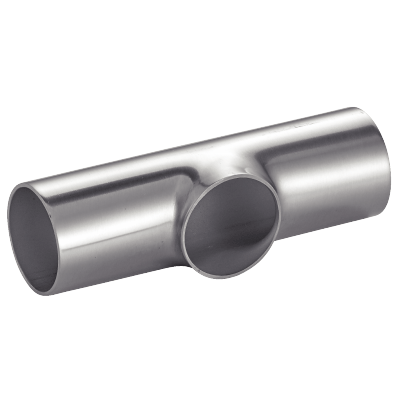 Satin polished extruded tee - Stainless steel 304 - 316L