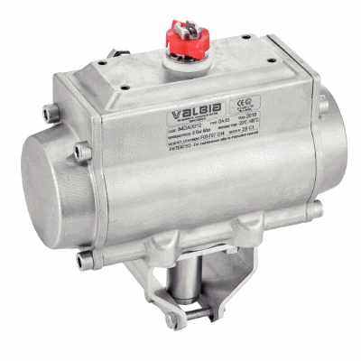 Actionneur pneumatique Inox avec patte de fixation