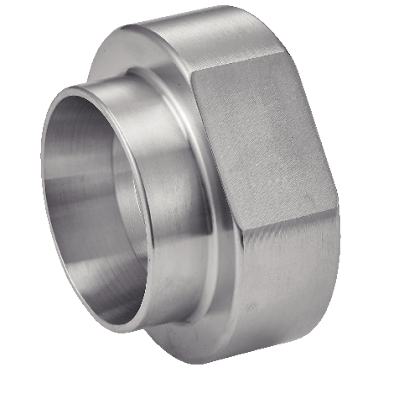 Fitting for IBC plastic tank, with plain end - Stainless steel 316L