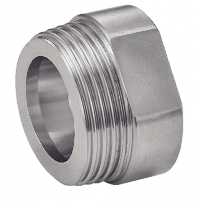 Fitting for IBC plastic tank, with BSPT threaded end - Stainless steel 316L