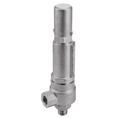 Soupape de sûreté à échappement canalisé pour liquides, gaz et vapeur - Inox 1.4571 - 1.4408