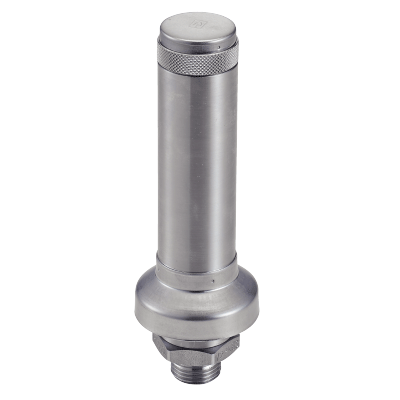 Safety valve with free exhaust for air loaded with powder or dust - Stainless steel 316 - Brass