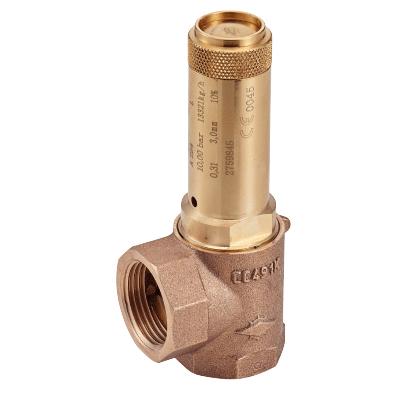Pipe exhaust safety valve for liquids - Brass
