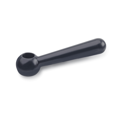 Short clamping levers, angled lever with plain bore (Type L)