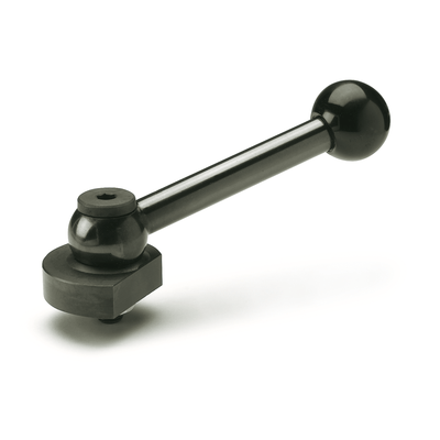 Eccentrical cams radial clamping, Type KV, with ball lever, angular (serrations)