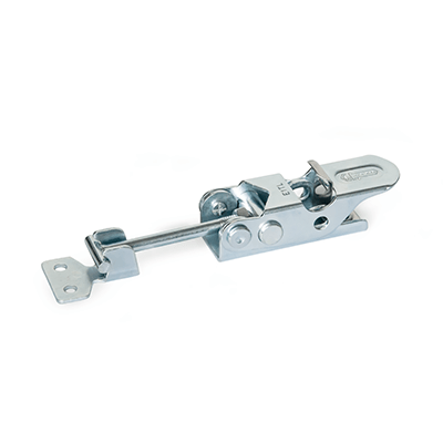 Toggle Latches, Steel, with Lock Mechanism, Type T, Latch bolt with T-head, with catch