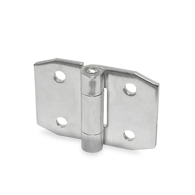 Stainless Steel-Sheet metal hinges pointed, Type A, with through-holes