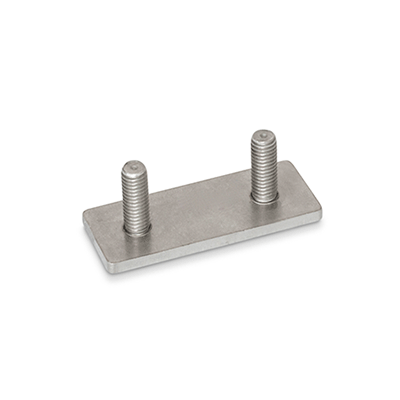 Stainless Steel-Plates, with threaded studs, for hinges GN 7237, GN 235