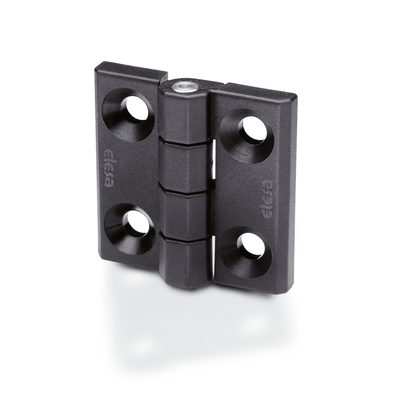 Hinges plastic, Type C 2x2 threaded studs, black