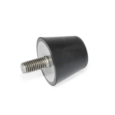 Buffer, with threaded stud, Blunt conical shape