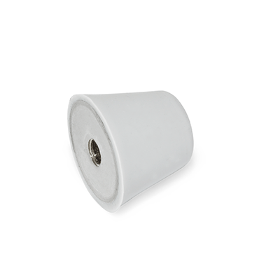 Silicone buffers with female thread, blunt conical shape