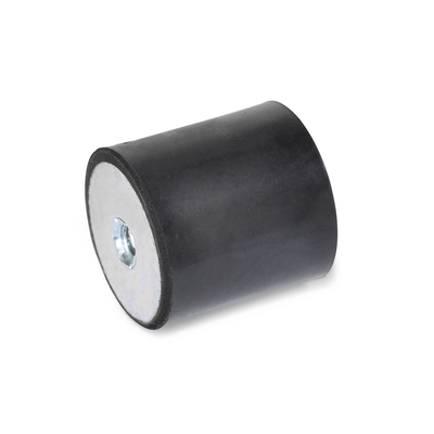 Rubber buffers, Type EE, with 2 female threads