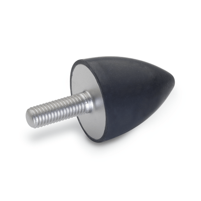 Stainless Steel-Buffers, Type S, with threaded stud