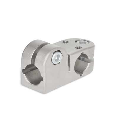 Stainless Steel-Swivel Clamp Connector Joints, with screw, stainless steel, Type S, Stepless adjustment