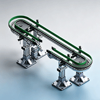 End-to-end circular horizontal wheel bend flexible chain plate conveyor