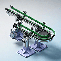 U-shaped horizontal wheel bend 180-degree flexible chain plate conveyor
