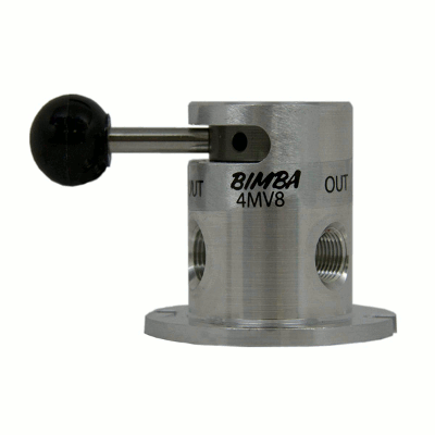 Bimba Manual Valves - 3 & 4 Way Disc Air Valves