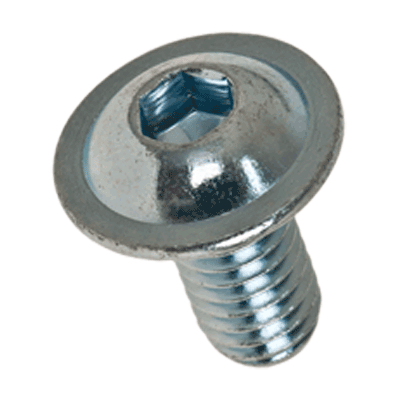 Hex socket button head cap screws with collar partially / fully threaded (ISO 7380-2), cl. 010.9, zinc plated blue