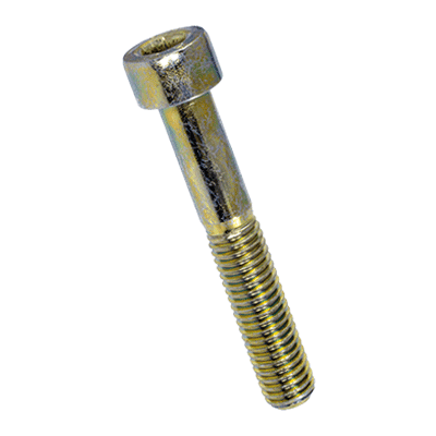 Hex socket head cap screws partially threaded (DIN 912, ISO 4762), cl. 8.8, zinc plated yellow