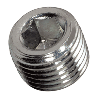 Hex socket pipe plugs pipe thread (DIN 906), steel, plain