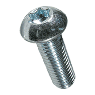 Hexalobular (6 Lobe) socket button head screws, fully threaded (~ISO 7380-1), cl. 08.8 / 8.8, zinc plated blue