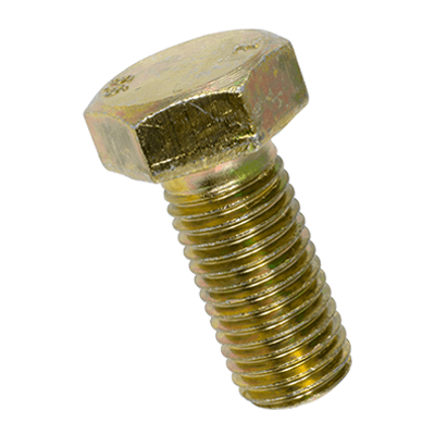 Hex head screws fully threaded (ISO 4017; DIN 933), cl. 5.6, zinc plated yellow