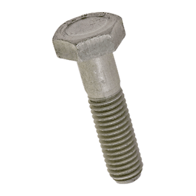 Hex head screws partially threaded (DIN 931, ISO 4014), aluminum, natural anodized