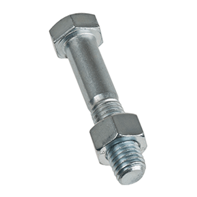 Hex head bolts with hex nuts partially threaded (ISO 4016; ~DIN 601; ISO 4034), cl. 4.6 / 6.8, zinc plated blue