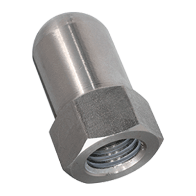 Hex domed cap nuts for segment clamping bolts (~DIN 1587), stainless steel 1.4301