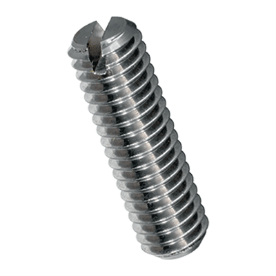 Slotted set screws with flat point, chamfered (DIN 551; ISO 4766), A1, stainless steel A1