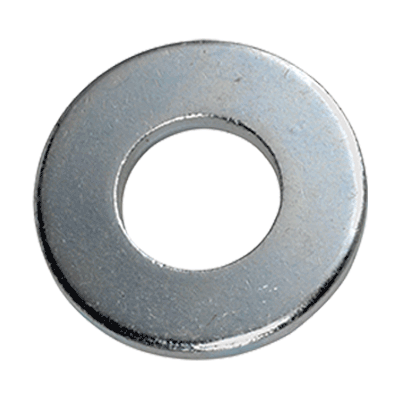 Flat washers without chamfer (DIN 134), steel, zinc plated blue